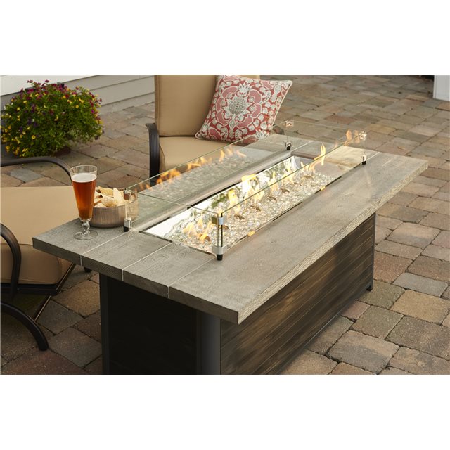 THE OUTDOOR GREATROOM CO. Cedar Ridge Linear Fire Table