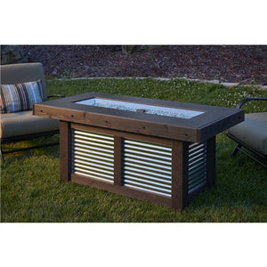 THE OUTDOOR GREATROOM CO. Denali Brew Linear Gas Fire Pit Table