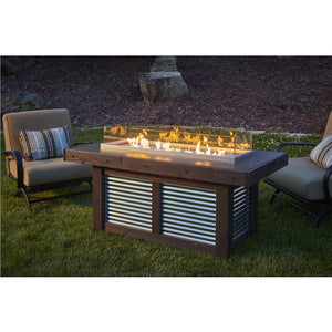 THE OUTDOOR GREATROOM CO. Denali Brew Linear Gas Fire Pit Table