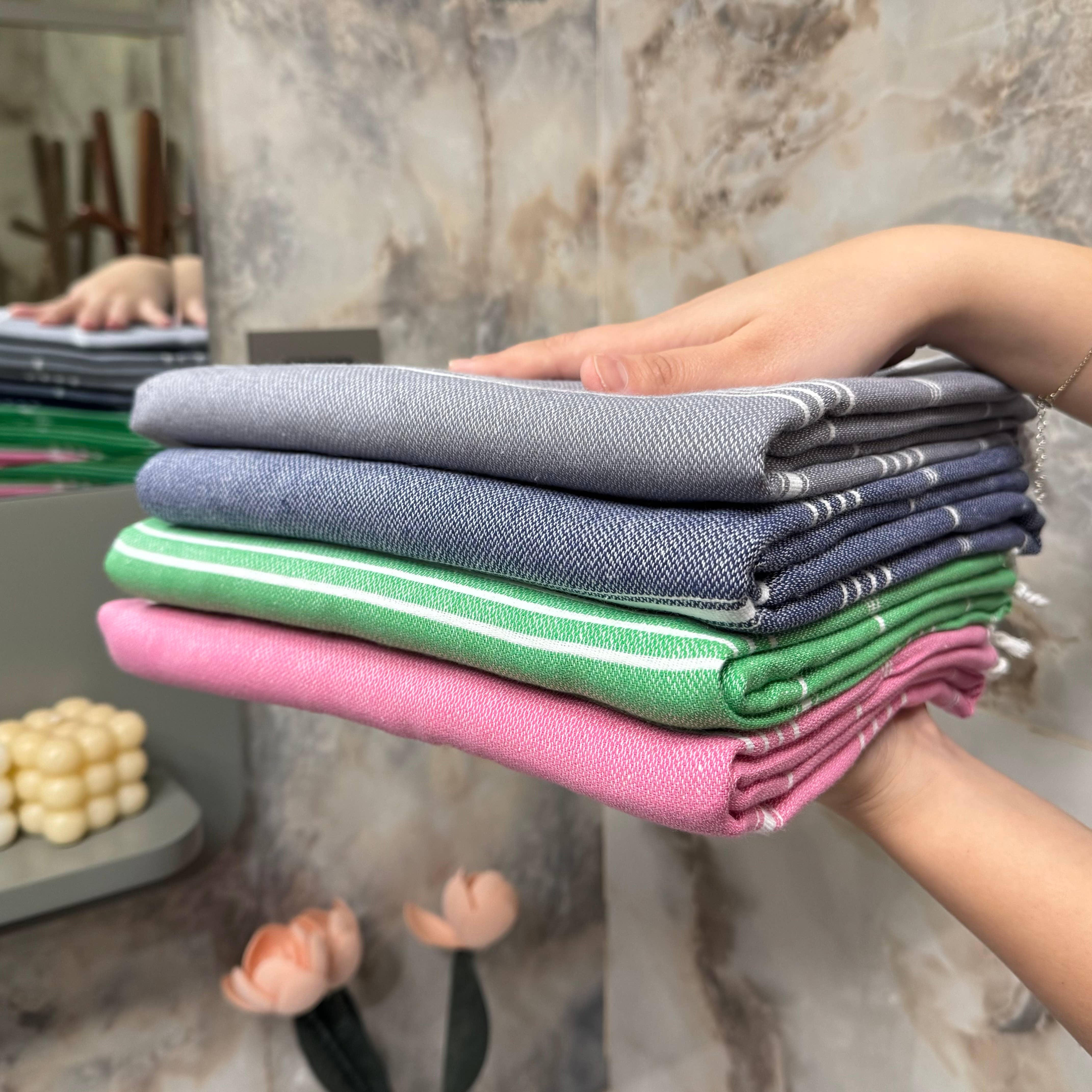 Handwoven Turkish Cotton Towel – Personalized Beach Towel