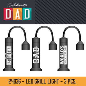 Magnetic LED Grill Light Father's Day Assortment- 3/Pack
