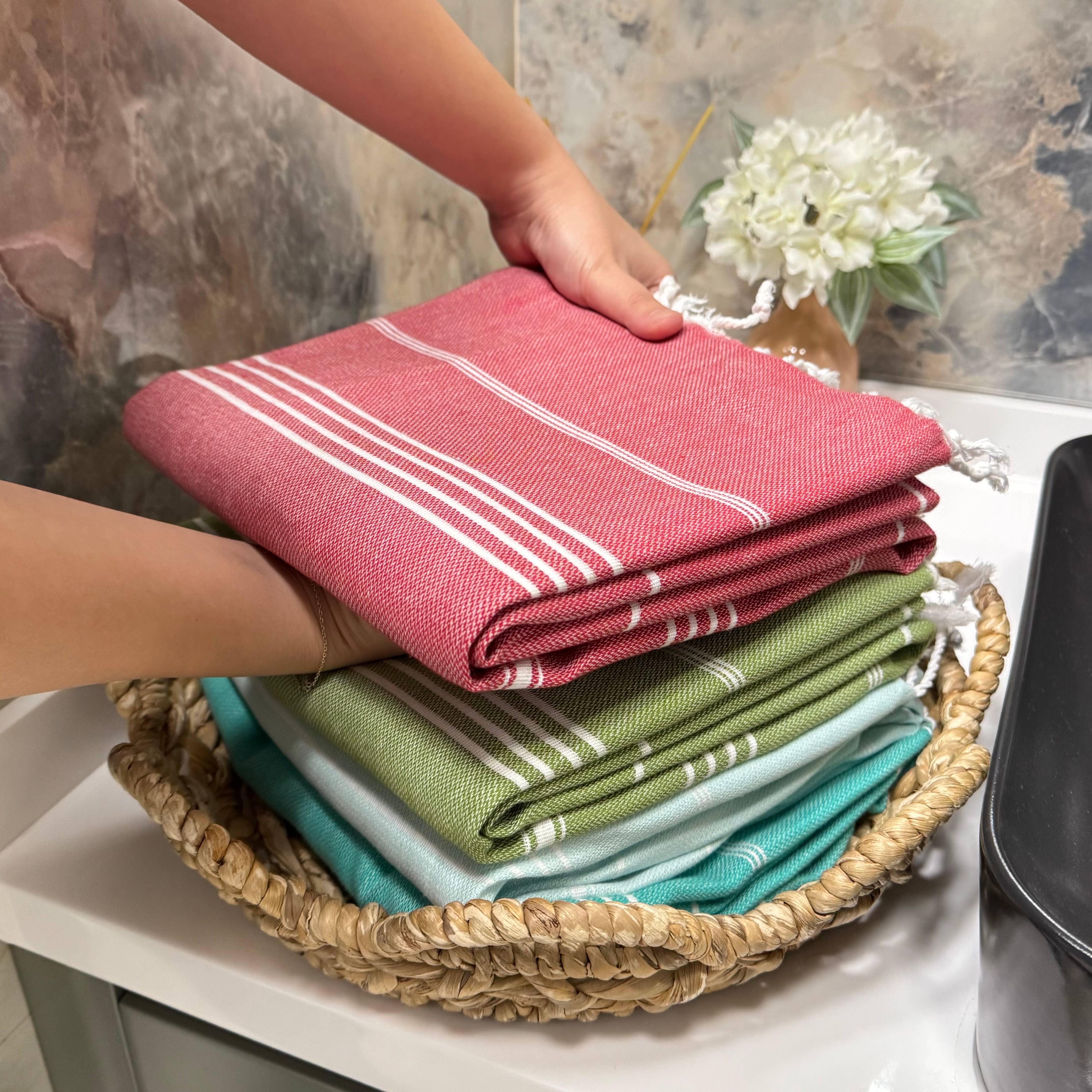 Handwoven Turkish Cotton Towel – Personalized Beach Towel