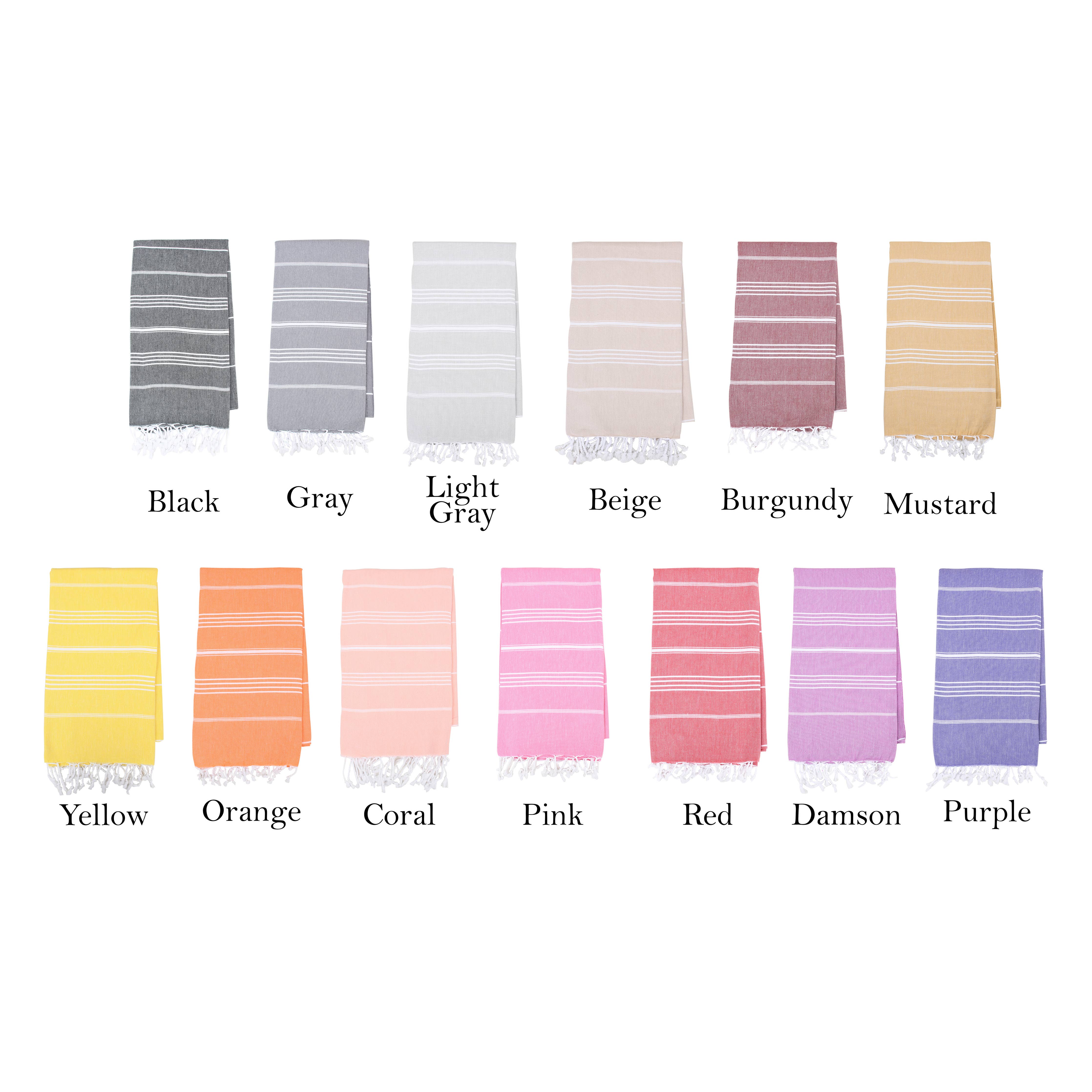 Handwoven Turkish Cotton Towel – Personalized Beach Towel