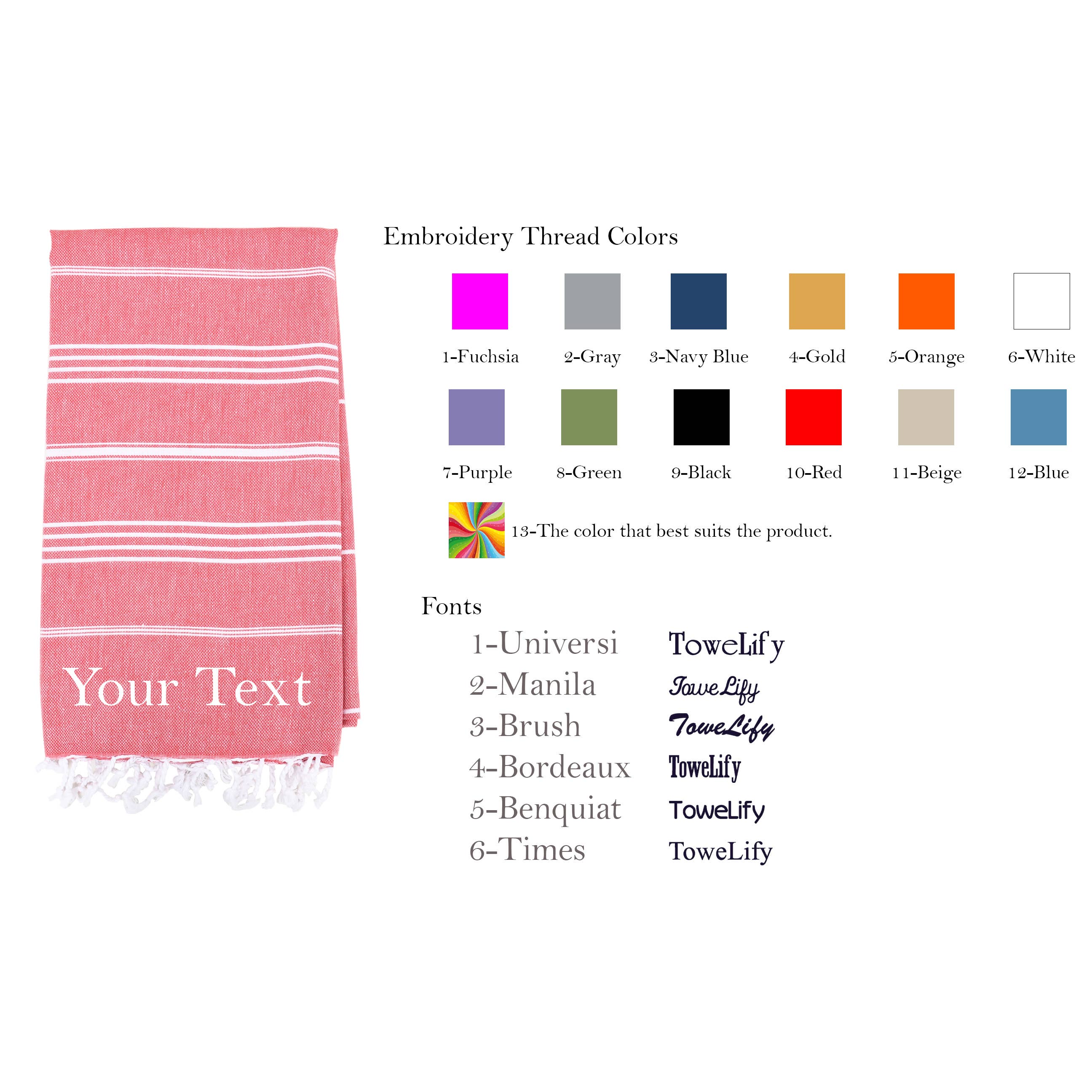 Handwoven Turkish Cotton Towel – Personalized Beach Towel