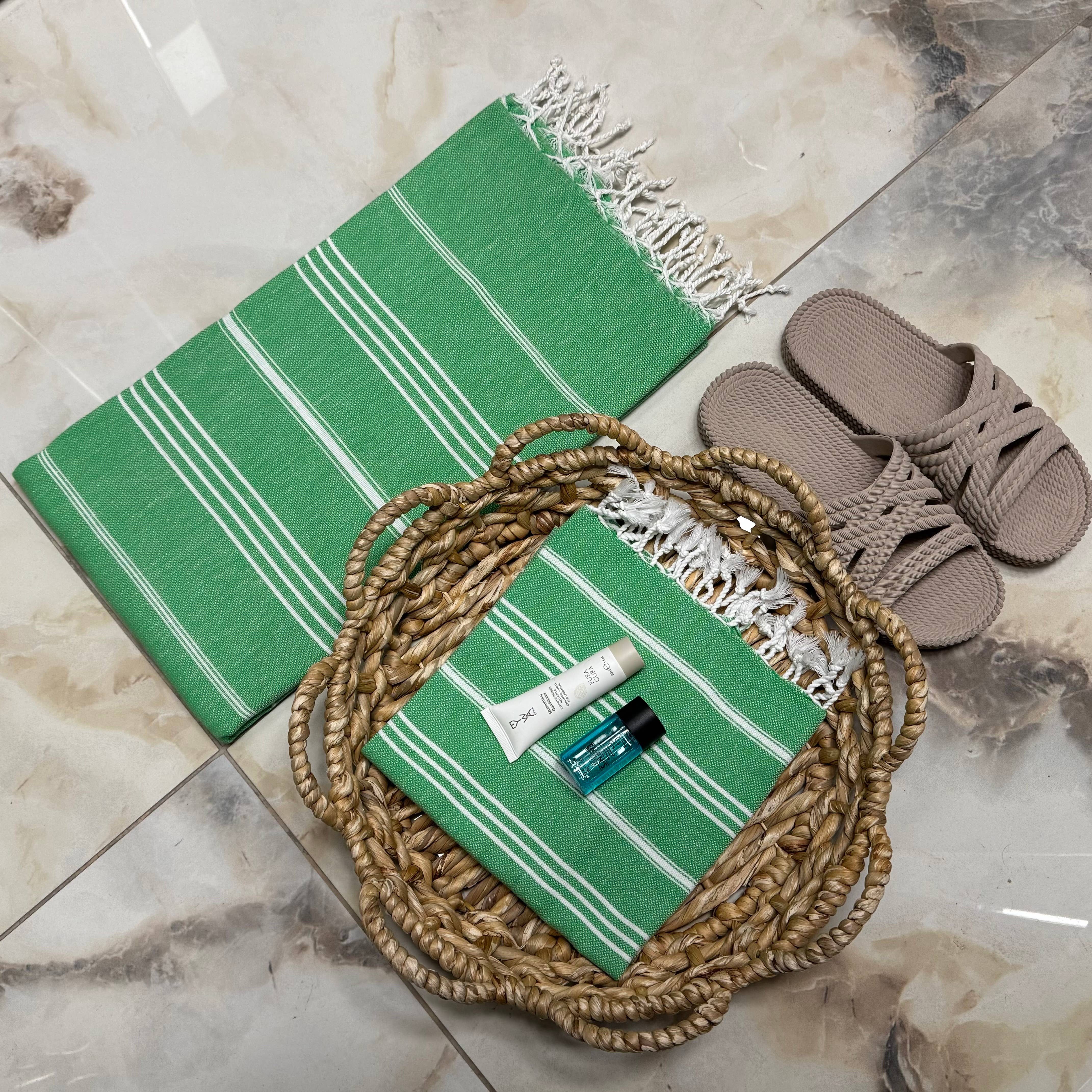 Handwoven Turkish Cotton Towel – Personalized Beach Towel