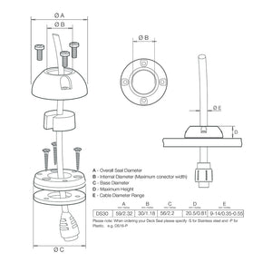 Scanstrut DS30-P Vertical Cable Seal [DS30-P]