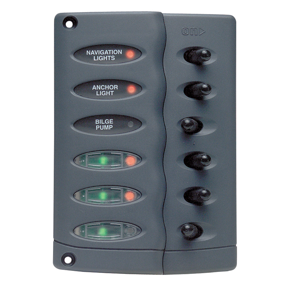 BEP Contour Switch Panel - Waterproof 6 Way [CSP6]