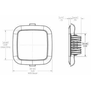 Lumitec Square Mirage Down Light - Spectrum RGBW Dimming - Polished Bezel [116117]