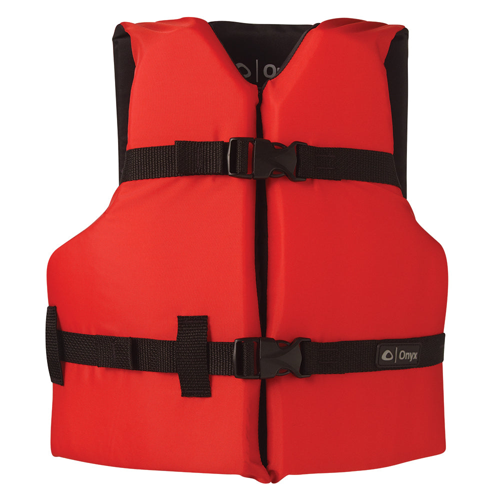RENTAL Onyx Nylon General Purpose Life Jacket - Youth 50-90lbs - Red [103000-100-002-12]