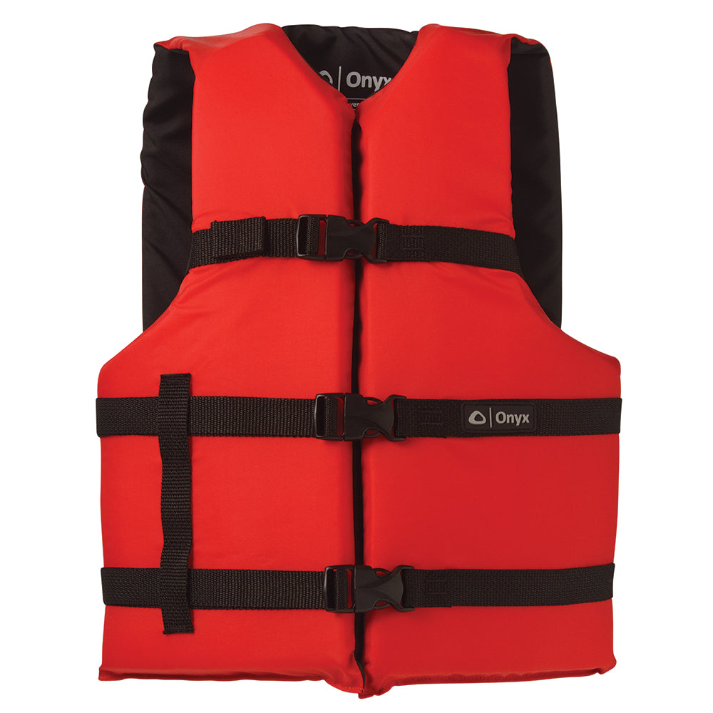 RENTAL Onyx Nylon General Purpose Life Jacket - Adult Oversize - Red [103000-100-005-12]