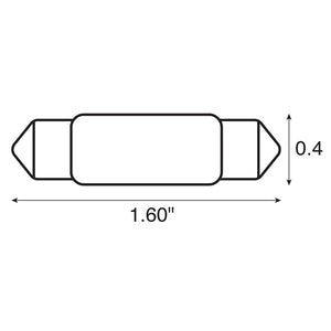 Ancor Bulb, Festoon, 12V - .97A - 10W - 12CP - 2-Pieces [522112]