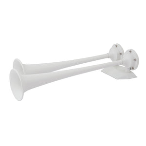 Marinco 12V White Epoxy Coated Dual Trumpet Air Horn [10122]