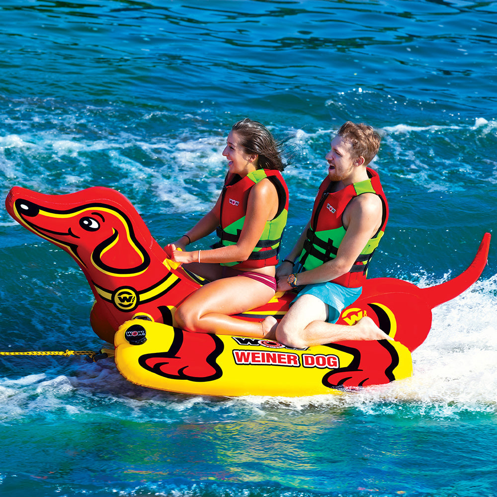 RENTAL WOW Watersports Weiner Dog 2 Towable - 2 Person SMALL Towable
