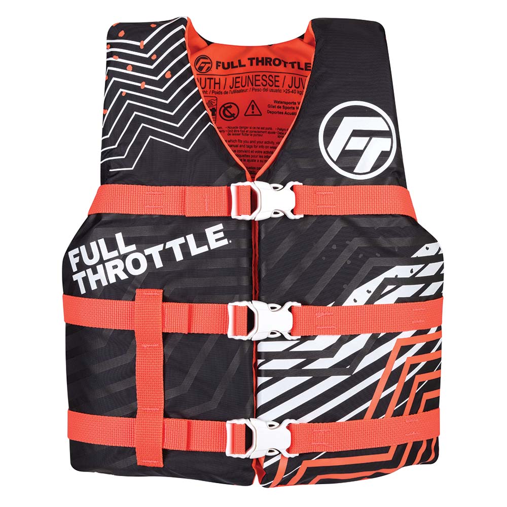 Full Throttle Youth Nylon Life Jacket - Pink/Black [112200-105-002-22]