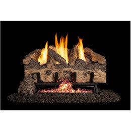 18" CHARRED GNARLED SPLIT VENT-FREE GAS LOGS ONLY